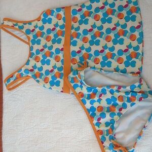 LL Bean Blue and Orange Tankini